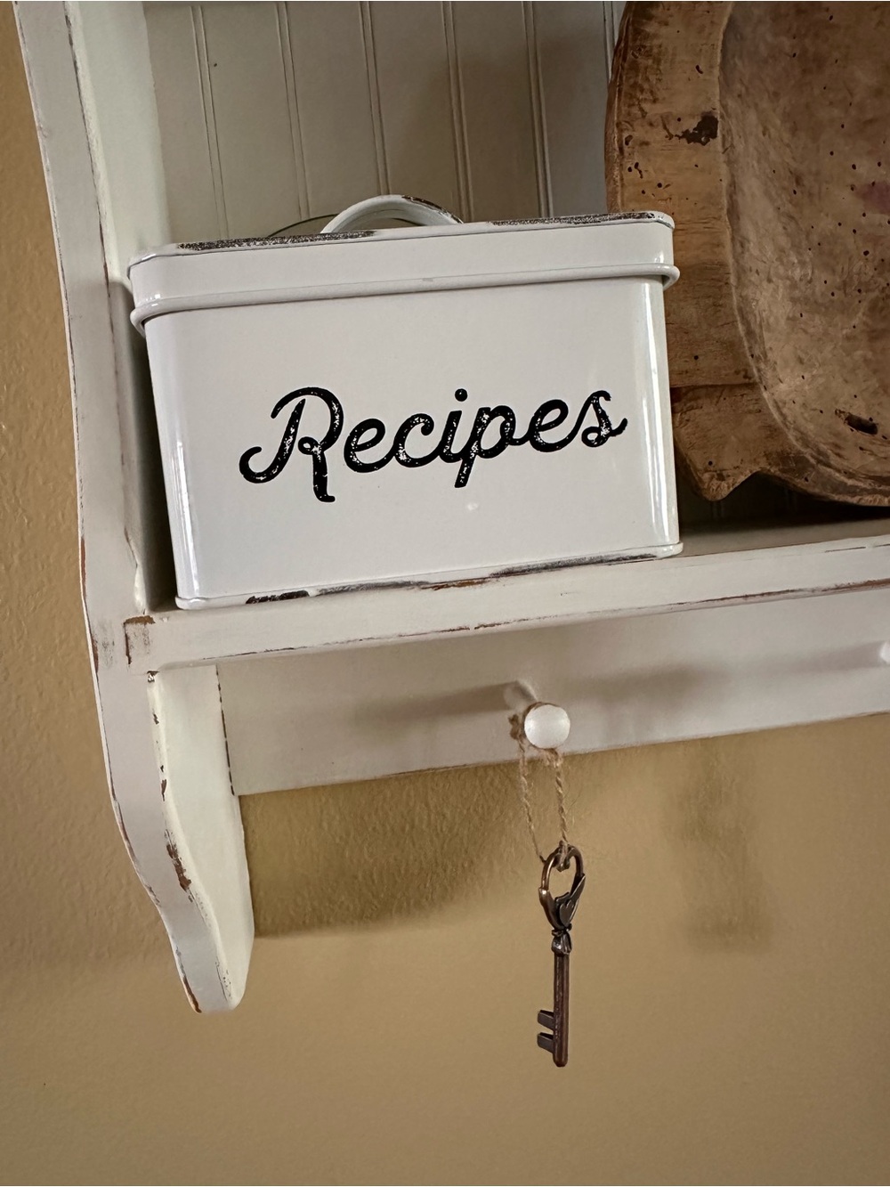 Farmhouse Auld Home Design Recipe Tin Box